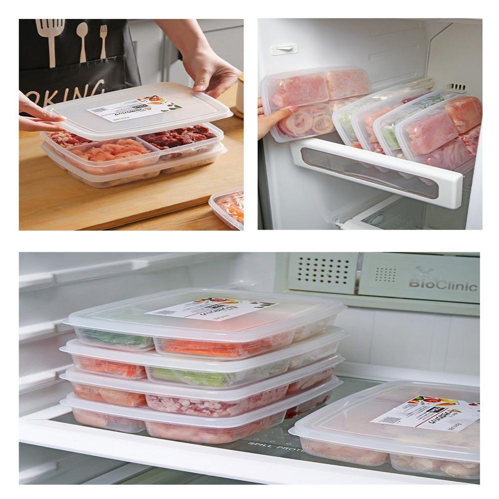 Divided Food Preparation Storage Box 4/5/6Grids Onion Ginger Fresh Storage