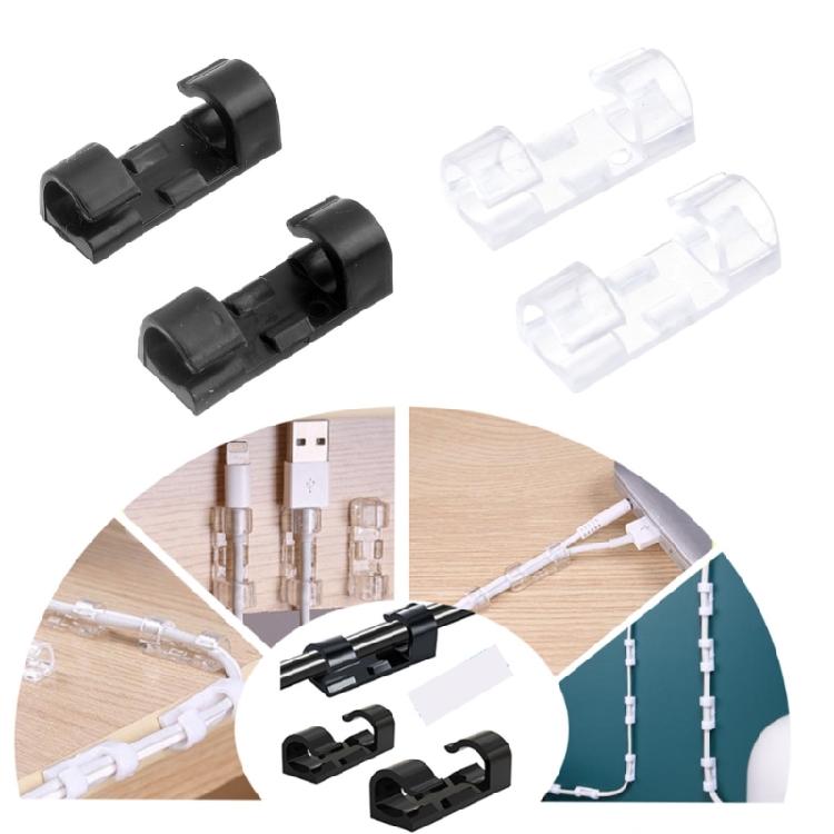Reusable Cable Clip Cord Organizers Strong Adhesive Wire Holders No Drill Installation Removable For Electronics Wire