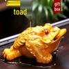 Color-Changing Ceramic Golden Toad Tea Pet