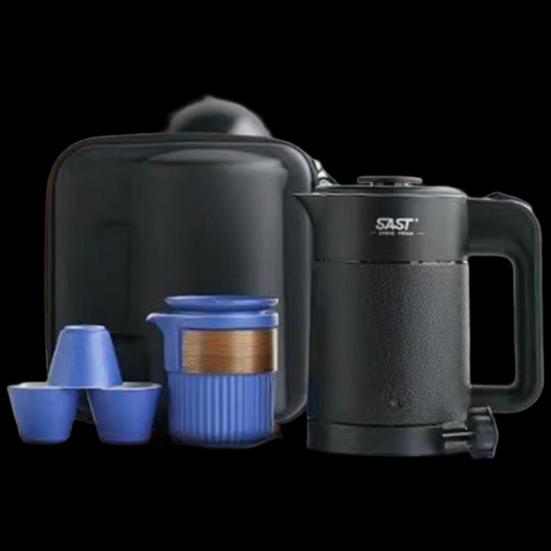 

Portable Ceramic Tea Set with Electric Kettle