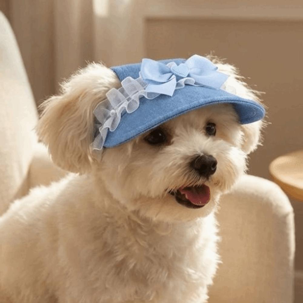 With Ear Holes Pet Sun Hat Sweet Dog Baseball Cap Pet Supplies Puppy Denim Cap  Hiking Sports