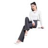 High-Waisted Stretchy Flared Leggings Women With Zipper Pocket Slim Fit Yoga Pants Wear