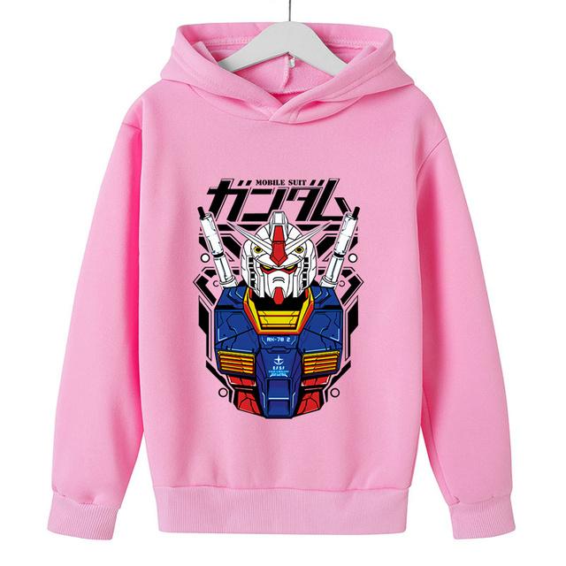 2025 Gundam Casual Kids Clothes 2 Piece Hoodies Set Clothing Cool Girls Clothing Boys Tracksuit Children Baby Clothes