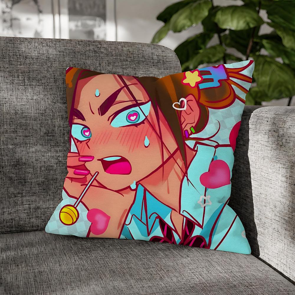 Game Alien Stage Idol Survival Cushion Cover Decorative Pillowcase Soft Short Plush Cozy Durable Sofa Home Decor Items Gift