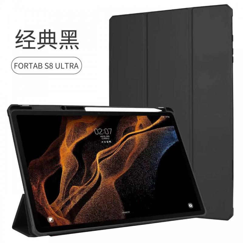 Slim Folio Case Galaxy Tab S8 Ultra 14.6 Inch With Acrylic Stylus Holder Anti-Scratch Fingerprint Resistant