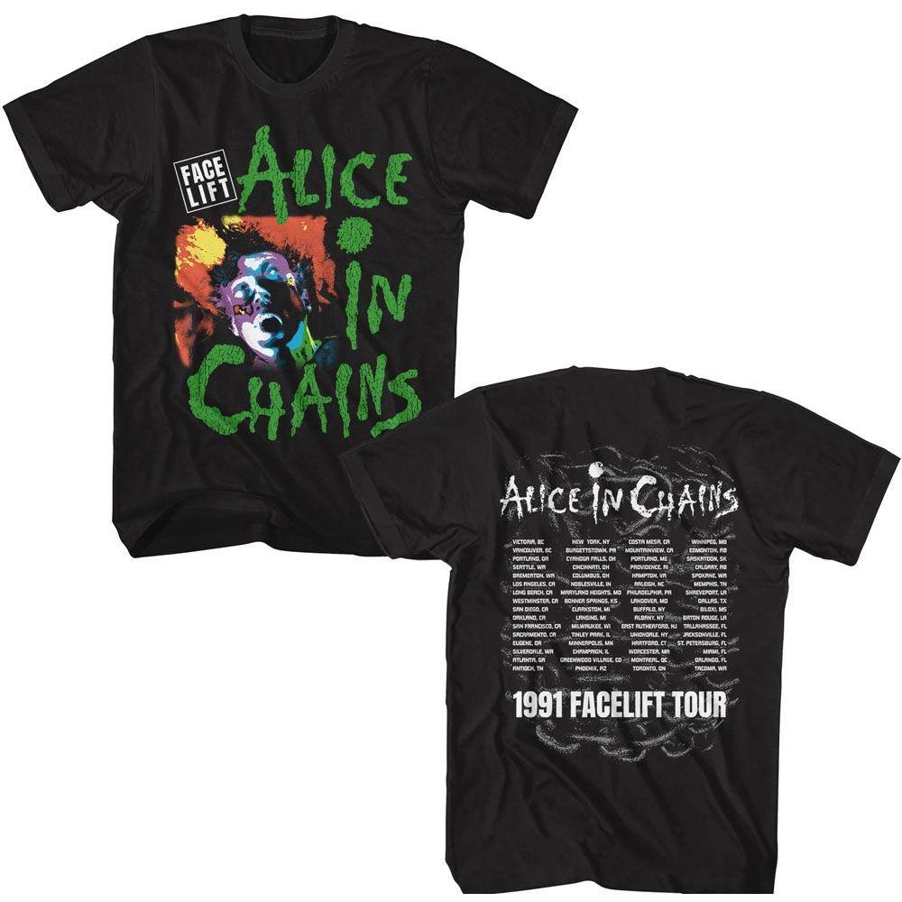 Alice In Chains Facelift Tour 91 Black Music Shirt