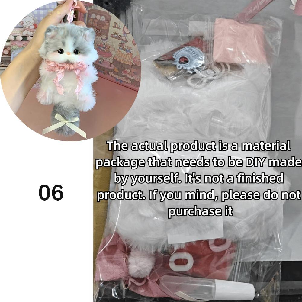 Keychain DIY Material Package Plush Twist Bar Kitten Doll Toy Twisty Stick Little Cat Pendant