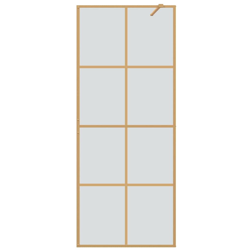 Walk In Shower Screen Gold 80 X 195 Cm Tempered Glass