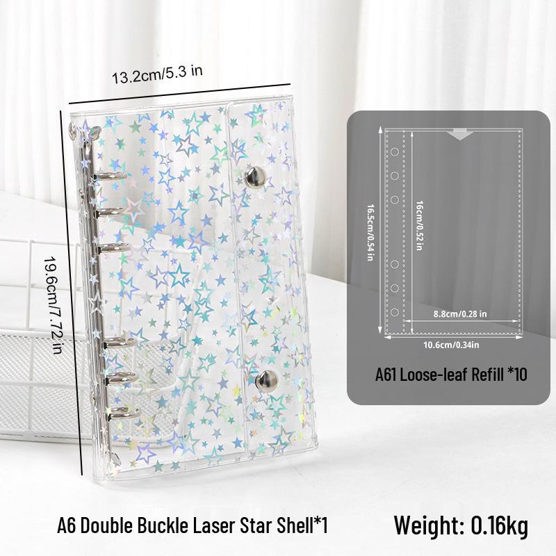 M5 Portable A6/A7 Binder Album with Transparent PVC Cover for Idol Photocard Storage