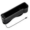 New Car Crevice Storage Box with 2 USB Charger Colorful LED Seat Gap Slit Pocket Seat Organizer Card Phone Bottle Cups Holder