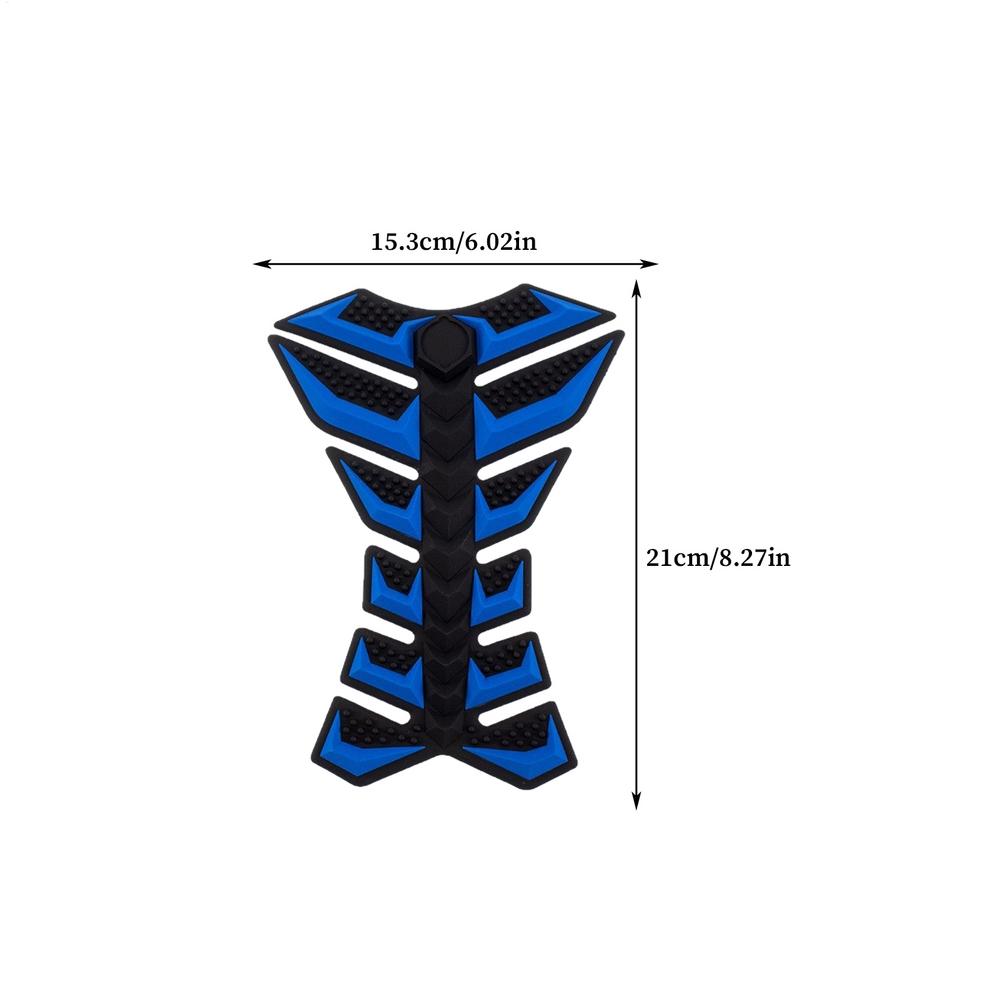 Motorcycle Fuel Tank Fishbone Sticker 3D Rubber Fish Bone Design Adhesive Motorcycle Decals Anti Slip Modification Decor Decal