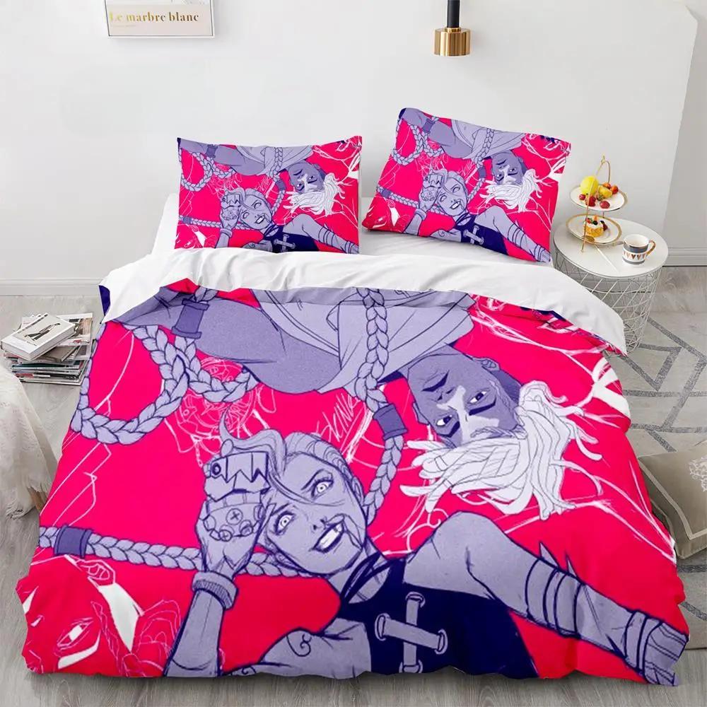 New 3D Print Game League Of Legends Jinx Bedding Collection Single Twin Full Queen King Size Bed Collection Adult Kid Bedroom Duvet Cover Collections