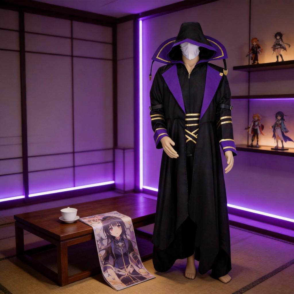 Traje de Cosplay de The Eminence In Shadow con Material de Poliéster para Eventos de Videojuegos y Anime