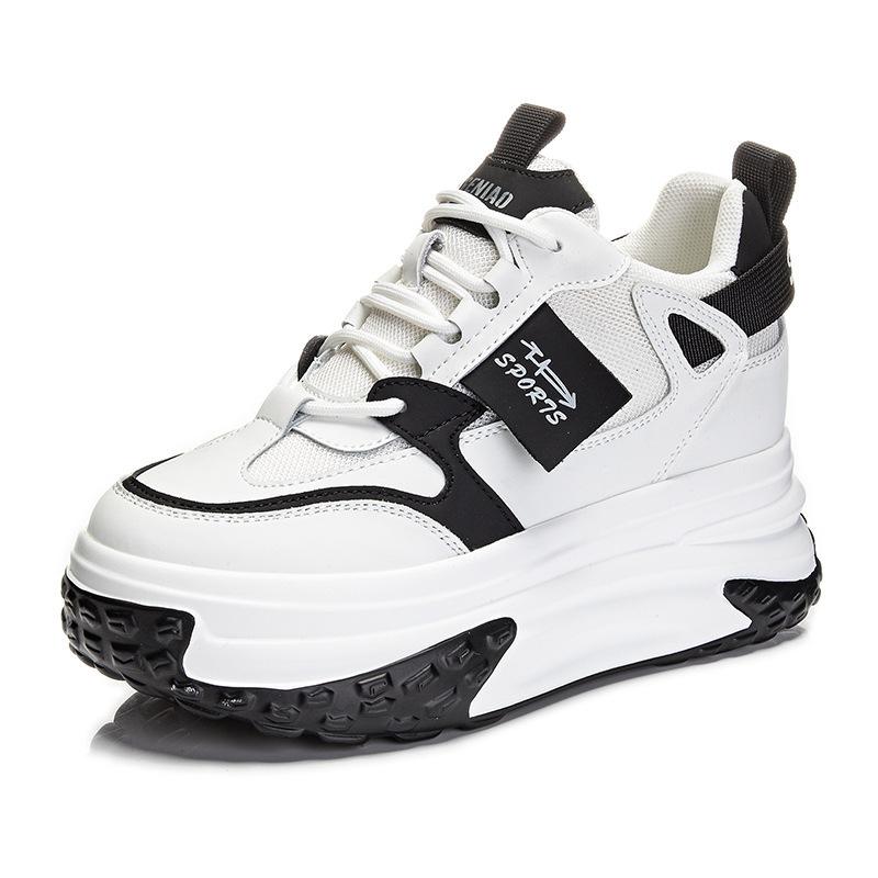 Muffin sole new single shoe thick sole small inner height increase casual shoes A 34 чёрный