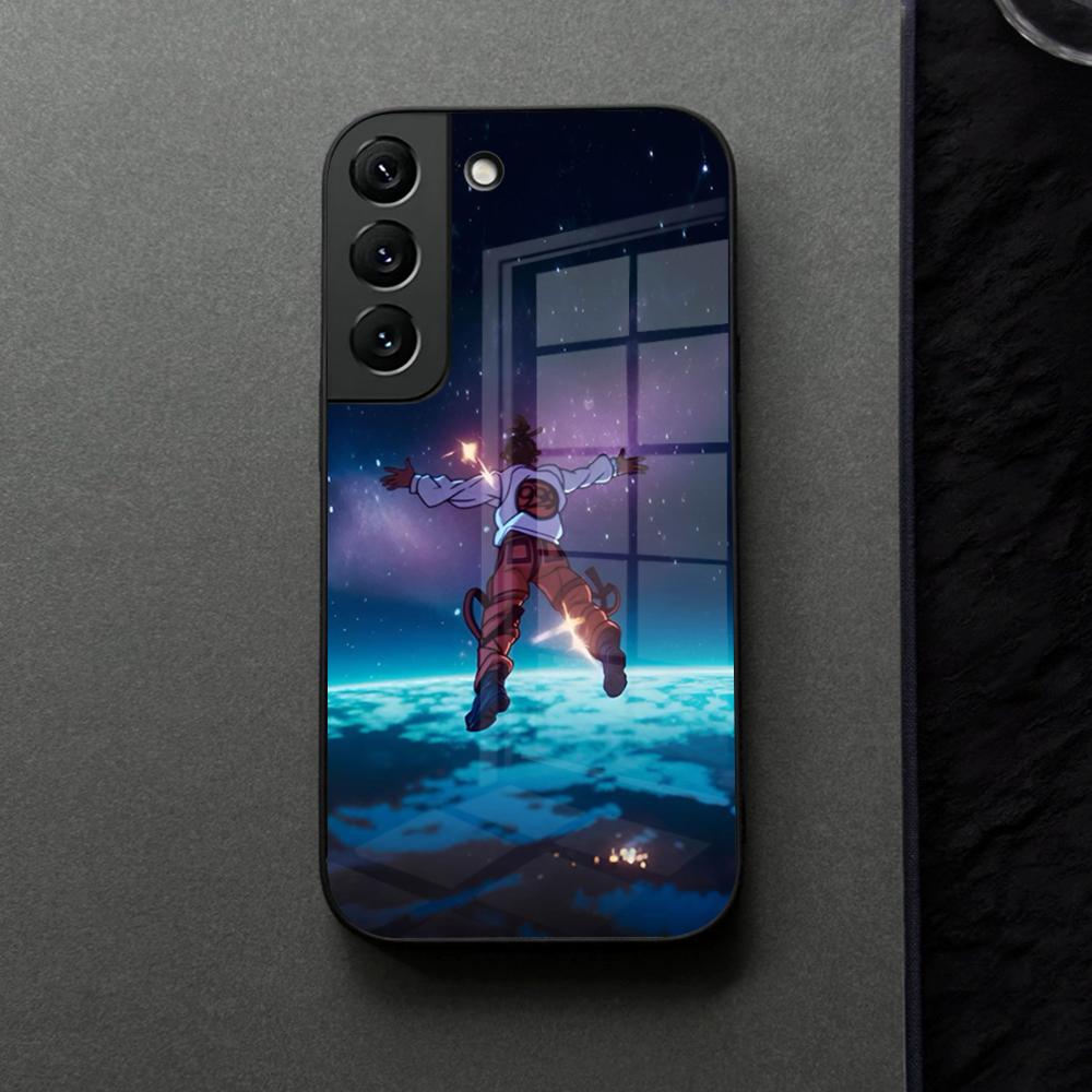 999 J-Juice W-WRLD Phone Case Glass For Samsung Galaxy S21 S25 S22 S20 S24 S23 Ultra Fe Plus A16 A34 A54 A24 Coque