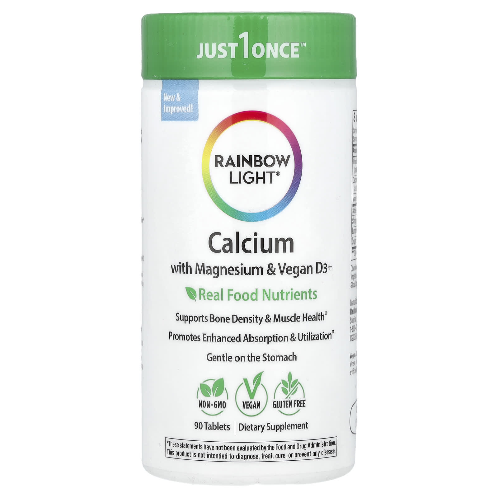 

Calcium with Magnesium and Vitamin D3+, 90 Tablets