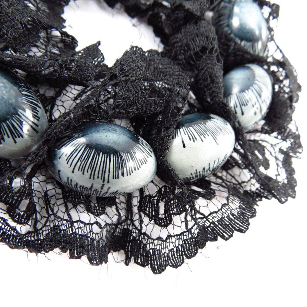 Les Trésors De Lily [J7024] - Brățară Creator 'Scarlett' gri dantelă