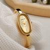 New luxury elegant ladies bracelet watch simple scale dial oval waterproof women's quartz watch Reloj