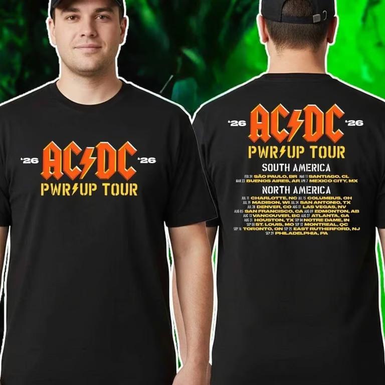 AC/DC PWR UP Tour 2026 T-Shirt Unisex T-Shirt XXXXL