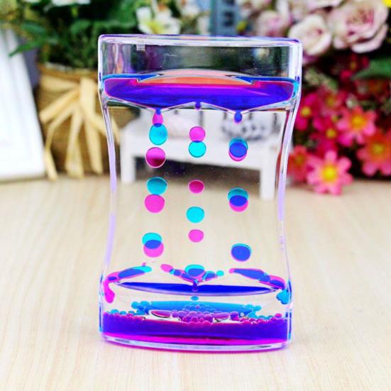 Timer Funny Stress Relief Bright Color Liquid Motion Bubbler Toy for Bedroom