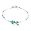Boho Lady perles étoile de mer charme pieds nus sandale pied chaîne cheville bracelet de cheville
