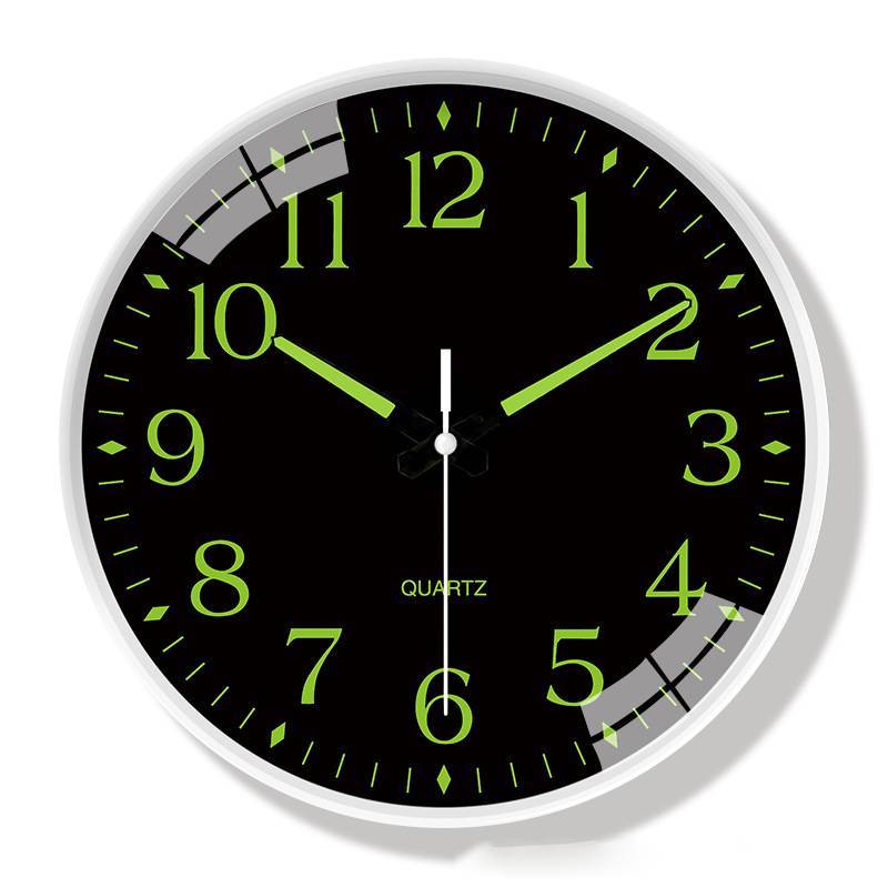 Minimalist Quartz Wall Clock With Luminous Hands For Bedroom Use