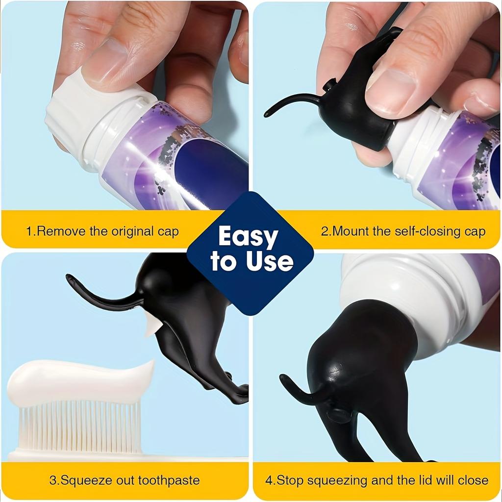 2pcs Doggy Toilet Paper Roll with Toothpaste Plug, Randomly Black/brown In Color, Fun and Creative Dog Toothpaste Dispenser