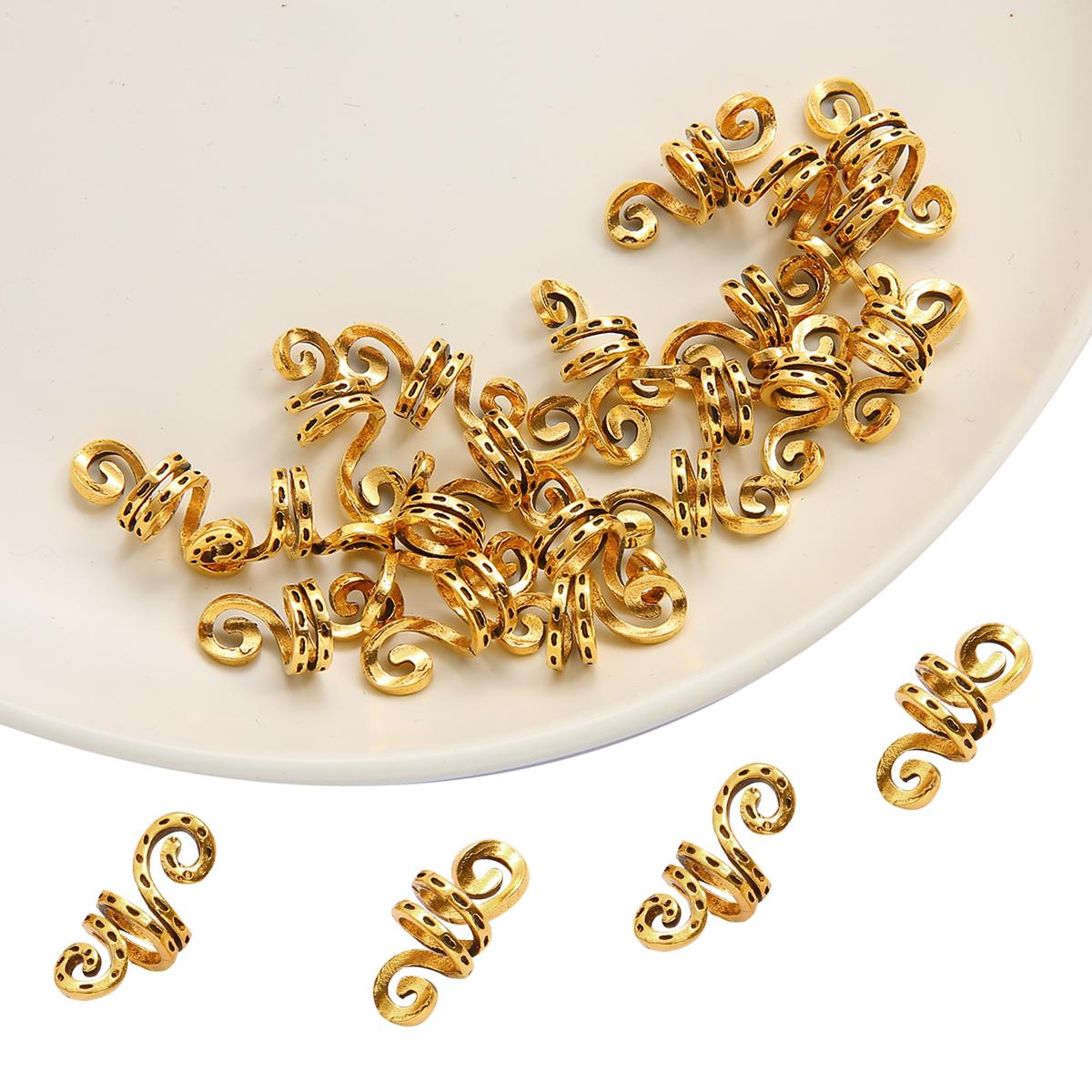 

5 шт. 10*23 мм змеевидные дреды, пуговицы для изготовления ювелирных изделий, DIY, очаровательные украшения 10*23mm 5pcs золотой