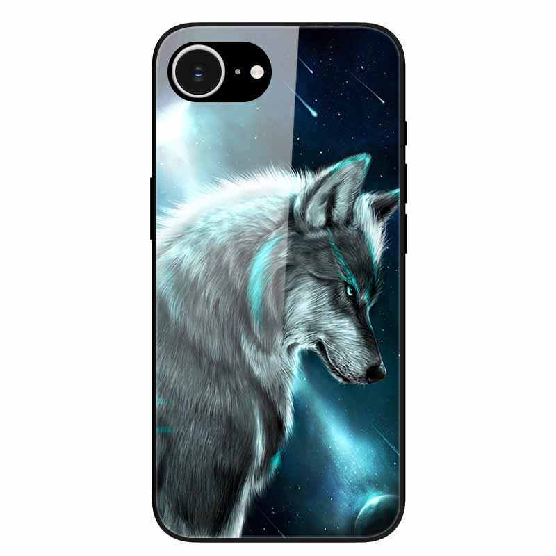 For iPhone 16E 2025 Case Black Bumper Tempered Glass Hard Phone Cases for iPhone16e 16e Back Cover for iPhoneSE SE 2025 Cool New