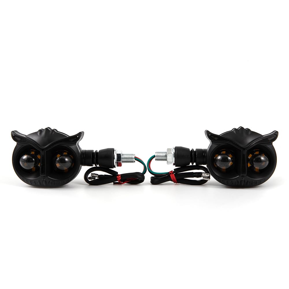 2pcs Motorcycle Bullet Front Turn Signal Light Turn Signal Indicator White Amber Light Fits Most Universal Motorcycles (Yellow+White)