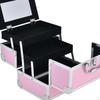 Cosmetic Storage Case with Mirror And Handle for Makeup Tools