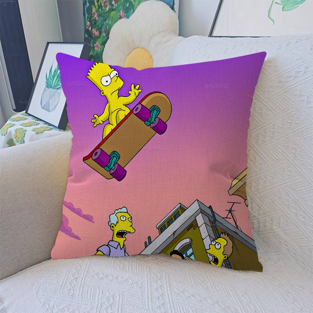 S-Simpson T-Treehouse Of Horror Decorative Room Aesthetics Pillow Case Home Decor Bedroom Sofa Bed Couch Pillow Cover 45X45