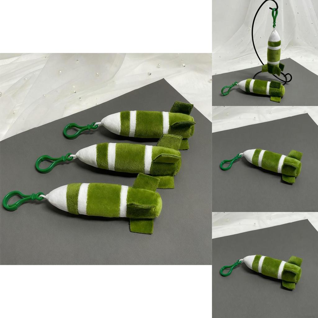 Plush Missile Keychain Toy For Kids Cute Childrens Bag Decor Gift