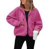 Autumn and Winter Women's Fleece Jacket, Sports and Casual Sweatshirt Jacket, Top