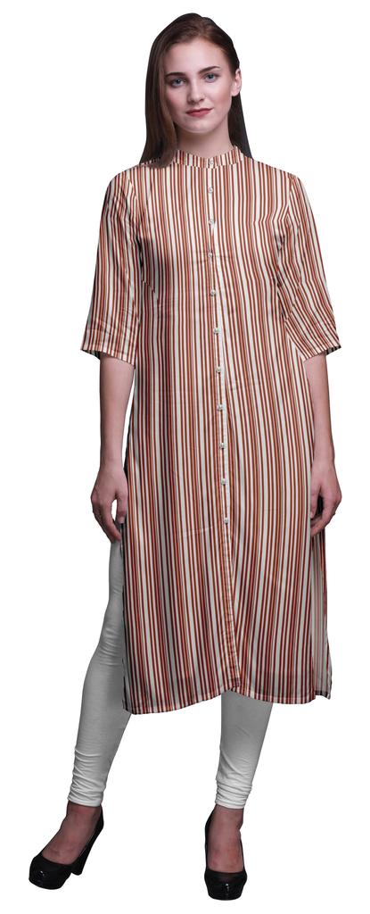 Bimba Printed Straight Kurti Kurtis For Women Summer Clothing Large