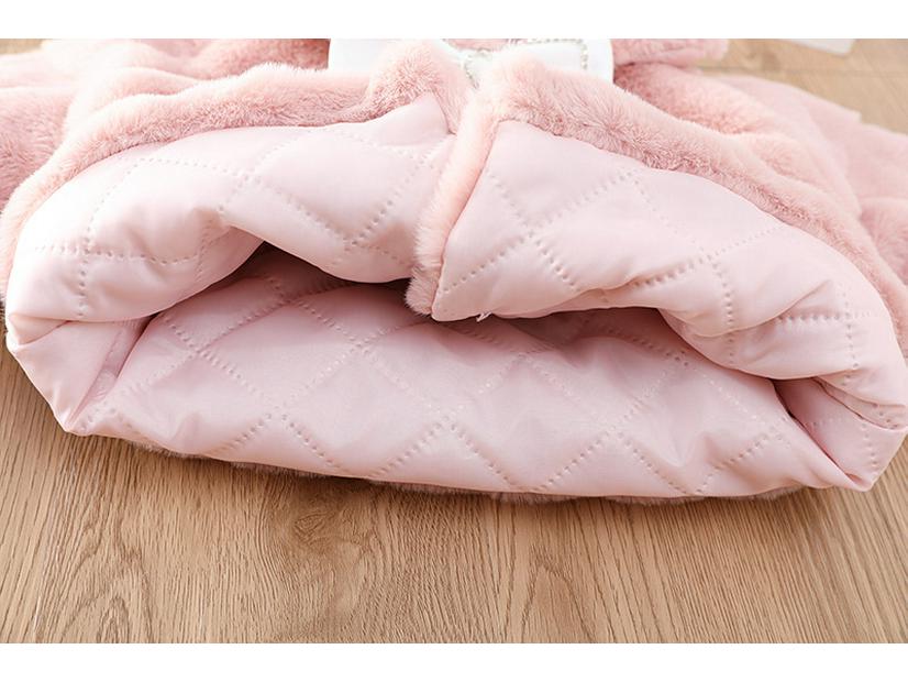 Girls' New Winter Faux Rex Rabbit Fur Coat