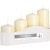 Pillar Candles Set of 4 Ivory 50mm
