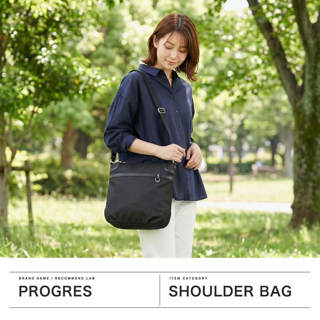 Abess Shoulder Bag 7L Vertical Travel Elegance 20182 Black [Progre]