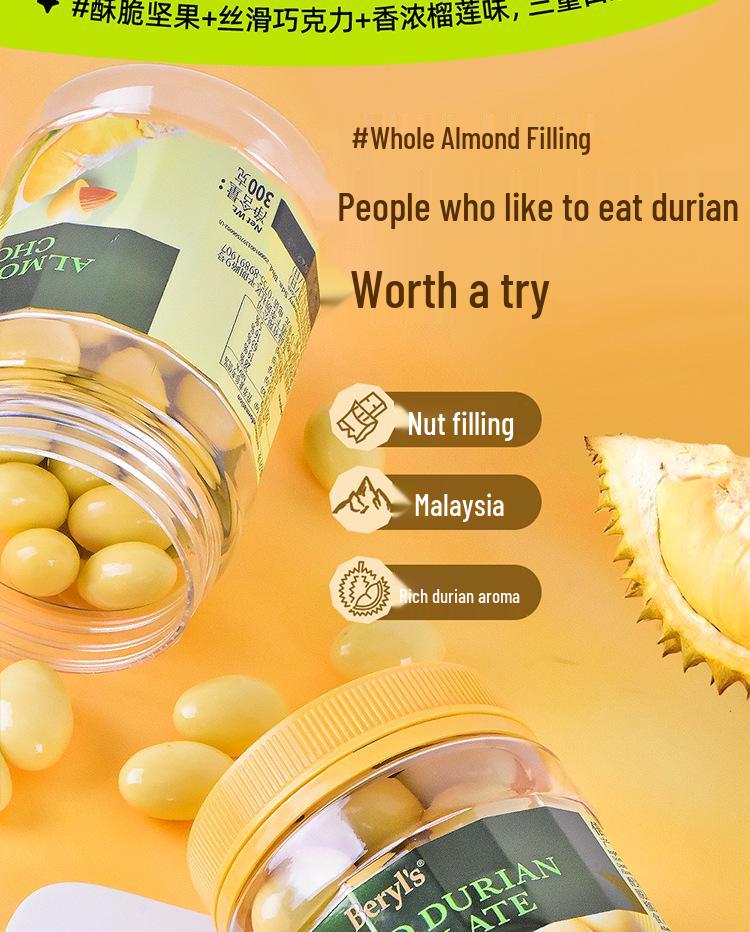 Malaysian Durian & Grape Almond-Filled Chocolate Jar