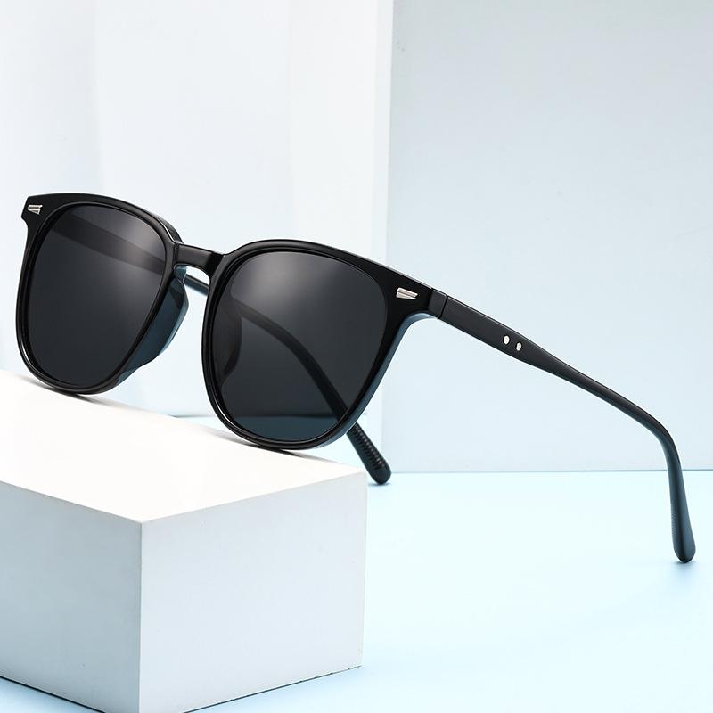 New square high-end sunglasses men's sunglasses small face glasses frame retro UV-proof sunshades women