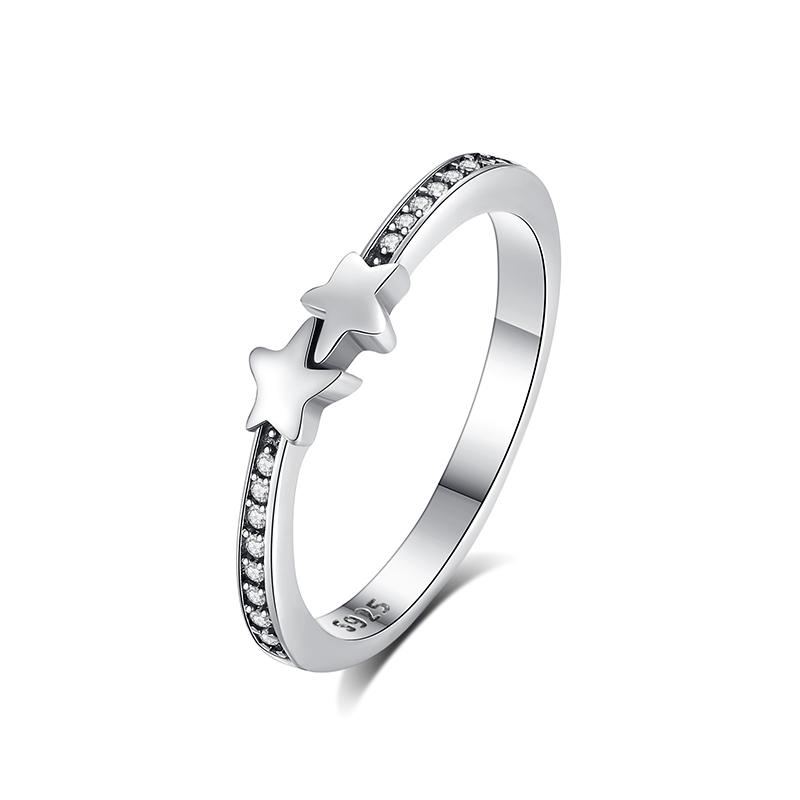 Original 925 Sterling Kupfer Ring Liebesherz Gabelmond Mond Sonne Ringe Kristall Roségold Für Frauen Hochzeitsgeschenk Luxus Zirkon