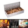 Stainless Steel Smoker Box Professional Rectangle Smoky Stainless Steel Smoker Box for Wood Chips BBQ Grilling