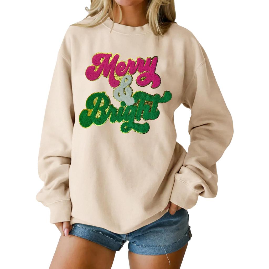 Ladies' Casual And Fashionable Long Sleeved Plush V-tie Pocket Plaid Printed Pullover Top
