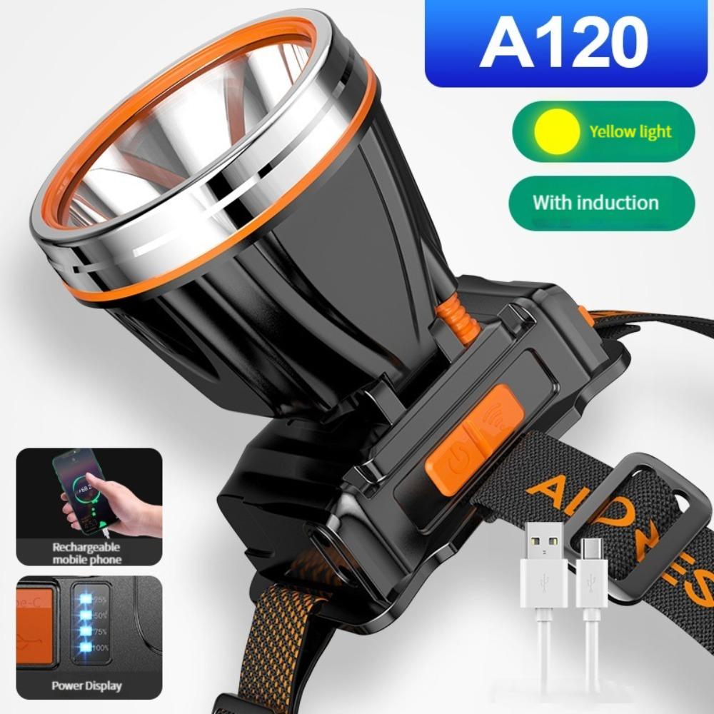 Super Bright Smart Sensor Head Lamp Waterproof Head Flashlight New Sensor Headlights  Outdoor Use