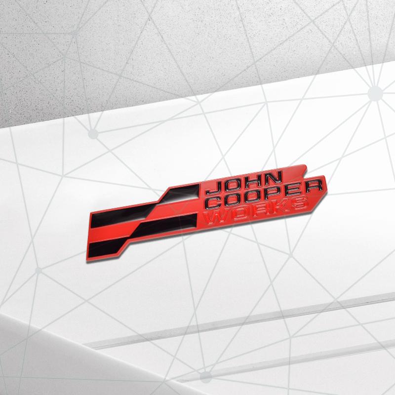 3D Auto Metal 2025 JCW Grille Badge Car Rear Trunk Emblem Sticker Decor For Cooper S F66 F65 F67 Aceman Clubman U25 J01 J05