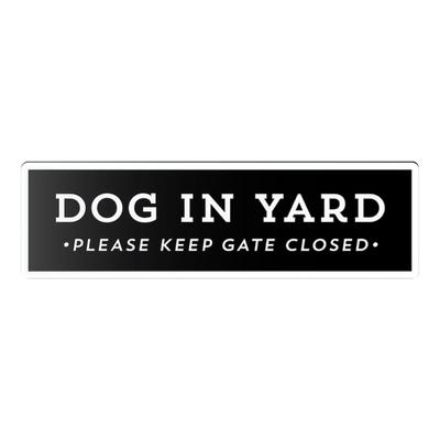 Panneau Chien dans la cour Panneau de cour Famille d'animaux Décor mural En bois Garder le portail fermé Panneau pour Jardin Cour Propriétaires de chiens Cadeau de pendaison de crémaillère