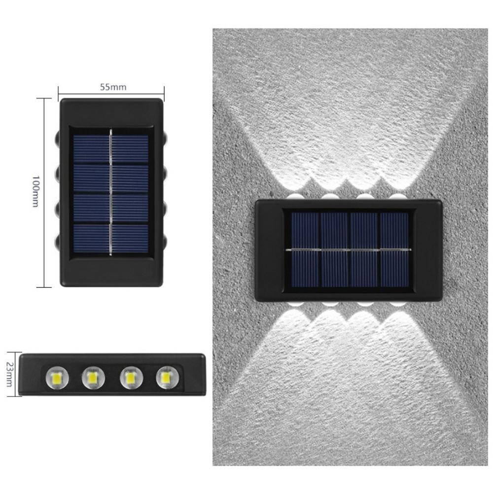 Solar LED Light, Outdoor Waterproof Wall Lamp, Dusk to Dawn Fence Lighting for Summer Garden Yard Porch Walkway Camping Home