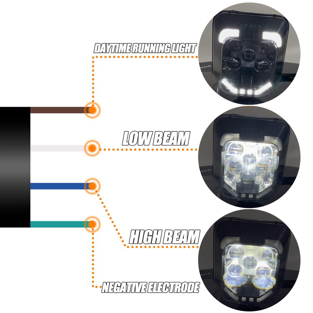 Motocross LED Headlight For Husqvarna TE FC FE TC 125 300i 250 300 450 701 Motorcycle Dirt Bike Headlamp Accessories Enduro