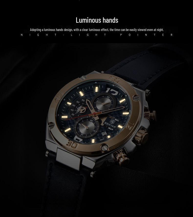 BENYAR 5151 Men's Multifunctional Quartz Watch - Fashionable, Waterproof Design