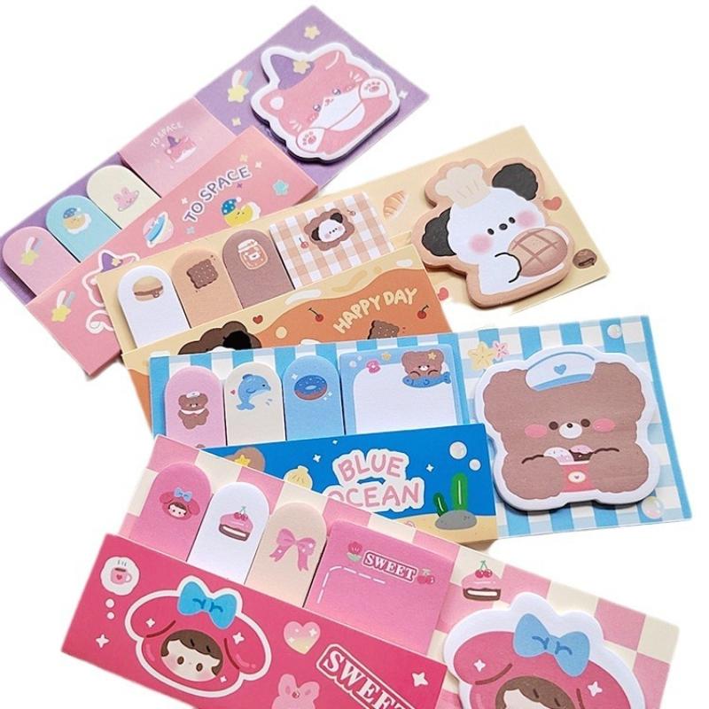 Office  School Supplies Cute Cartoon Animal Sticky Notes N Times Message Forgettable Memo Pad Kawaii Stationery Gift Notebooks